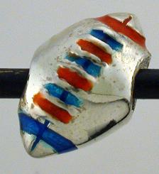 13214-Enameled Football Bead
