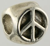 13351-Peace Sign Bead (three sides)