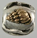 13601A-Wave Bead with Conch - Conch and Wave Bead