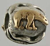 13602A-Wave Bead with Polar Bear - Bear and Wave Bead