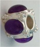 Four Sided Square Enamelled-Amethyst