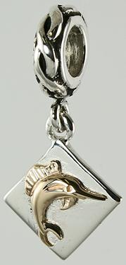 19136A-Rondelle with Sailfish on Square