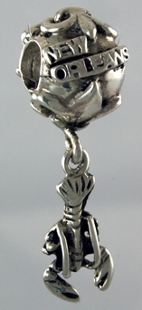 19187-New Orleans Bead with 2D Crawfish