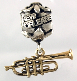 19193-New Orleans Bead and Trumpet Dangle