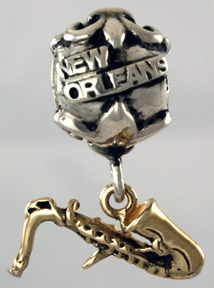 19194-New Orleans Beadwith Saxophone Dangle