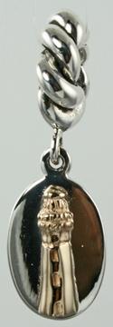 19226A-Twisted Rondelle with Plain Lighthouse