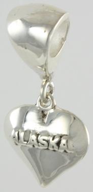 19244-Puffy Alaska Heart on Tear Drop Bead