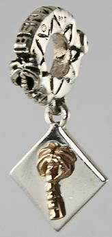 19253-Bermuda Rondelle with Palm Tree Dangle