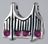 13588-Charleston Bridge Bead with Rubies