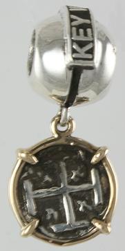 19248-Key West Bead with Replica Treasure Coin