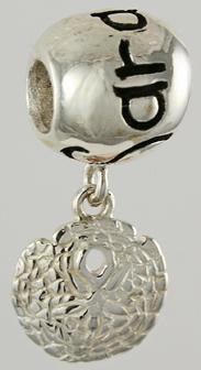 19273-High Polish Sarasota Bead with Sand Dollar Dangle