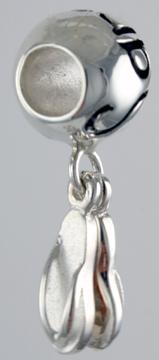 19275-High Pollish Saarasota Bead with Sandal Dangles