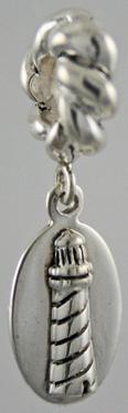 19214-Rondelle with St. Augustine Lighthouse Dangle