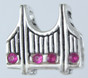 13840-Mackinac Bridge with Rubies Bead