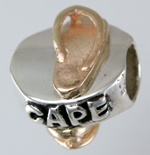 13582A-Cape May Sandal Bead in Sterling and 14K