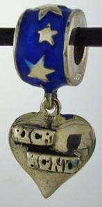 19137-Enameled Star Rondelle with Richmond Heart