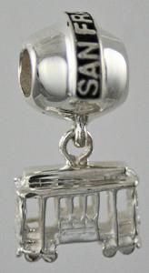 19208-San Francisco Bead with Cable Car Dangle