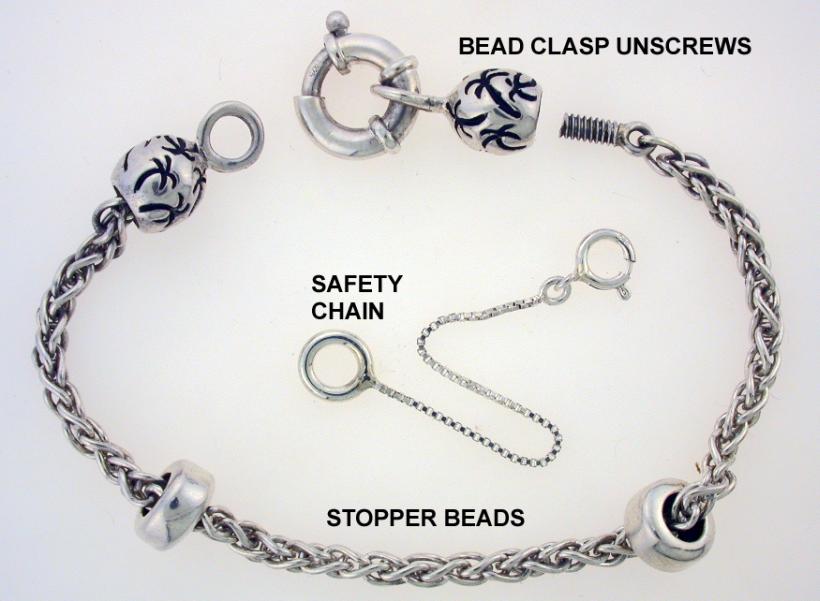 The Reller Signature Starter Bracelet - 46008-Signature Wheat with threaded bead clasp for easy access. Begin your collection here with our bead system!