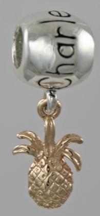 19221-Engraved Charleston with Pineapple Dangle