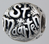 13586-St Maarten with Palm Scene Bead