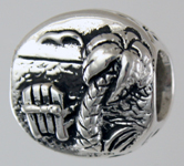 13586-St Maarten with Palm Scene Bead