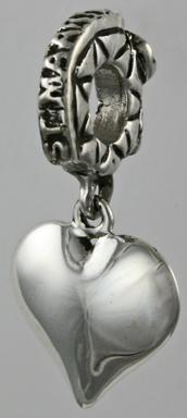 19224-St Maarten Rondelle with Heart Dangle
