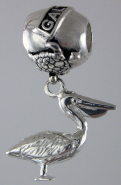 Galveston Bead with Pelican Dangle