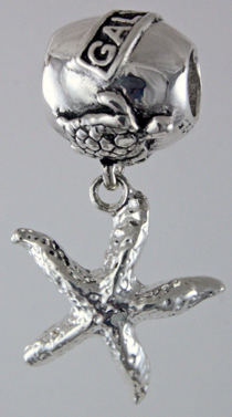 19394-Galveston Bead with Starfish Dangle