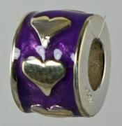 13232-Enameled Heart Spool Bead
