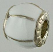 16965-Six Section Barrel Bead can be Enameled with Custom Colors