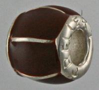 16965-Six Section Barrel Bead can be Enameled with Custom Colors