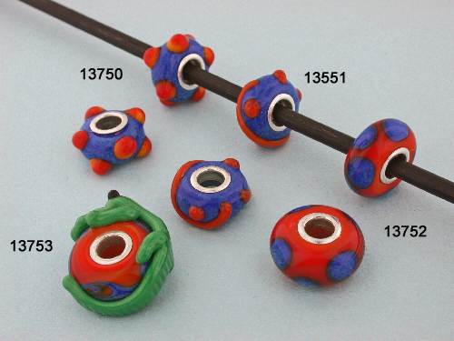 UF Gator Lampwork Glass Beads