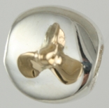13614A-Lozenge Bead with 14K Propeller
