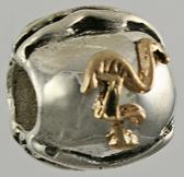 13616A- Wave with Flamingo and Palm Bead - Flamingo, Palm and Wave Bead
