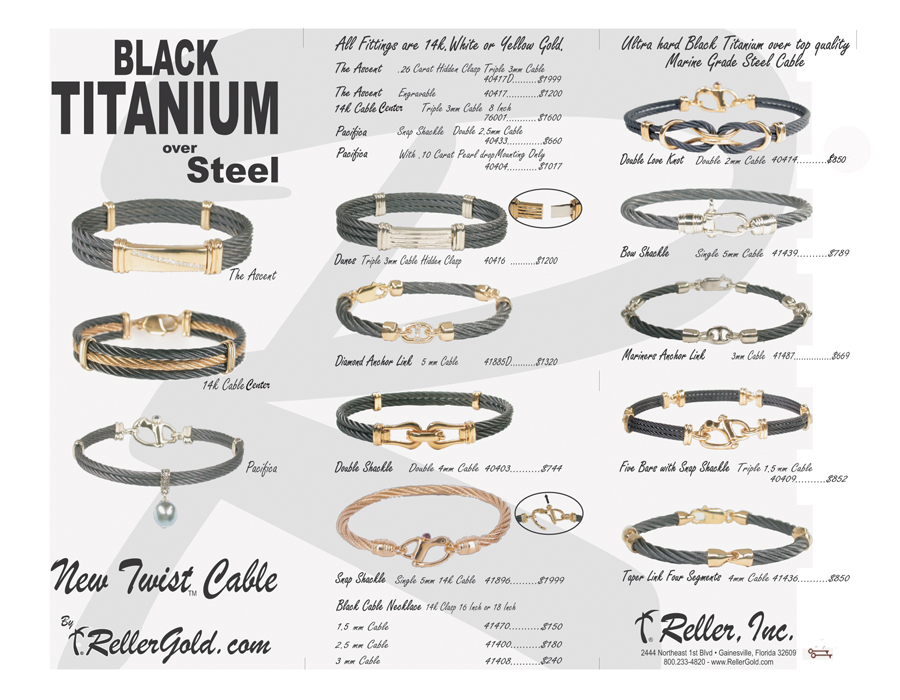 Black Titanium over Steel Cable-Brochure