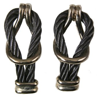 40428-Double Square Knot Cable Earrings