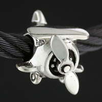 13255-BiPlane Bead with movable propeller!