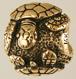 16991-Turtle Bead in 14K