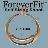 THE Self Sizing Ring for Arthritis Sufferers and Anyone With Swelling Knuckles - ForeverFit Self-Sizing Shank
