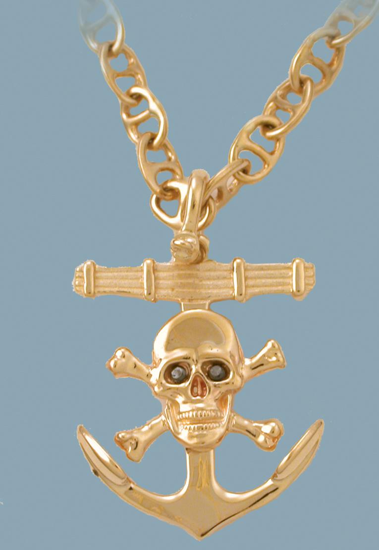 18312 Skull & Bones on Traditional Anchor