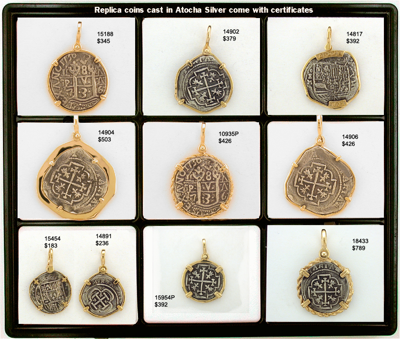 Replica Treasure Coins Cast in 100% Atocha Silver
