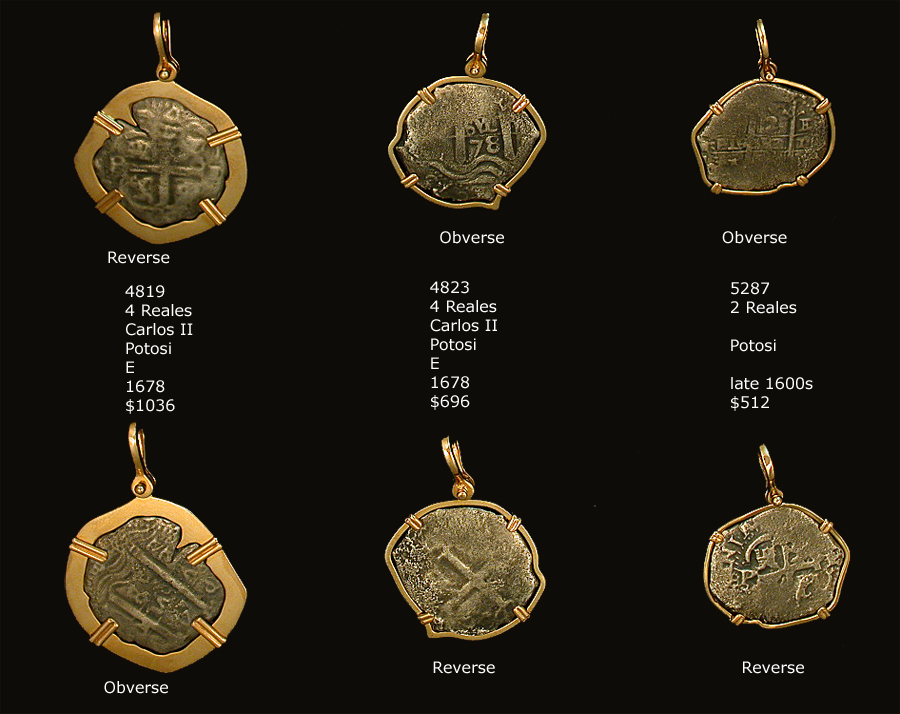 Santa Maria de la Consolaci�n, 1681 - Authentic Consolaci�n Treasure Coins-2 and 4 Reales