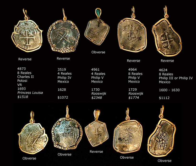 Rooswijk, 1739 - Authentic Rooswijk Treasure Coins - Four and Eight Reales